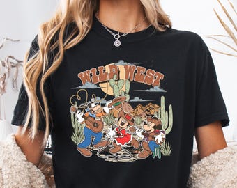 Mickey And Friends Wild West Shirt, Disney Western Cowboy Cowgirl T-shirt, Disneyland Trip, Magic Kingdom Sweater