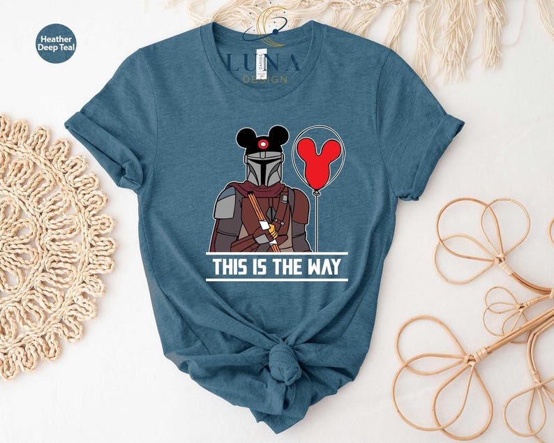 This Is The Way Shirt, Mandalorian Shirt, Mouse Ears Shirt, Disney T-Shirt, Disney Man Shirt, Star Wars Shirt, Galaxy Edge Shirt,Trip Shirt 画像 2