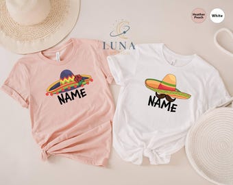 Let's Fiesta Shirt, Custom Fiesta Shirt, Mexican Fiesta Party, Sombrero Shirt, Fiesta Bachelorette, Bridal Party Shirt, Cinco De Mayo Shirt