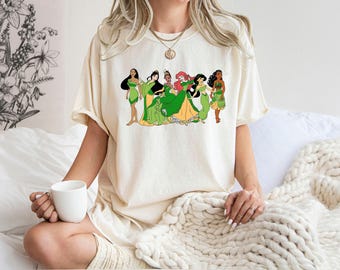Comfort Color Shirt, St Paddy's Princess Shirt, Disney Princess Tee, St Patrick's Tee, Pocahontas Shirt, Ariel Tee, Irish Shirt, Mulan Shirt
