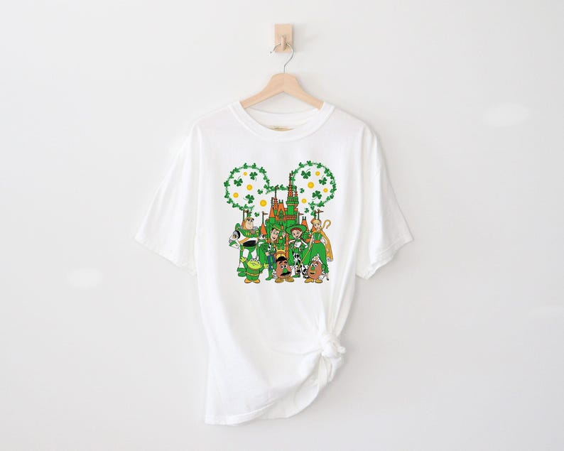 Camiseta de colores cómodos, camiseta de Toy Story, camiseta de San Patricio, camiseta del Sheriff Woody, camiseta de Buzz Lightyear, camiseta de San Patricio de Disney, camiseta de Jessie imagen 1