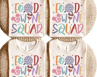 Disney Food And Wine Festival Squad 2025 Shirts, Disney Mickey & Friends Chef Shirt, Epcot Center Snack And Drink Tee, Family Matching Trip