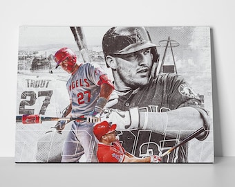 Mike Trout Wall Art Poster or Canvas
