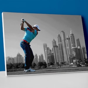 Rory McIlroy Golf Poster or Wrapped Canvas