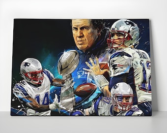 Tom Brady Belichick Poster or Canvas