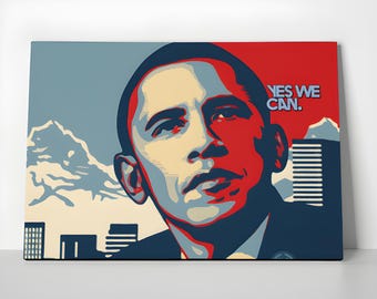 Barack Obama Yes We Can Poster or Canvas
