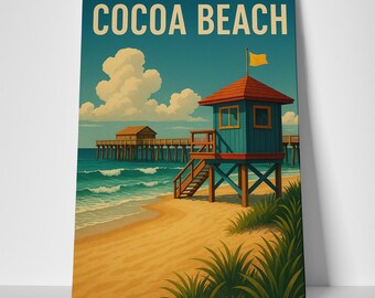Cocoa Beach Poster or Canvas