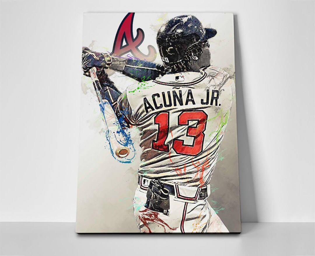 Acuna Script Ronald Acuna Jr Braves Poster or Wrapped Canvas - Etsy