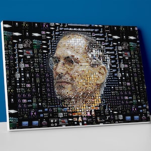 Steve Jobs Apple Poster or Wrapped Canvas