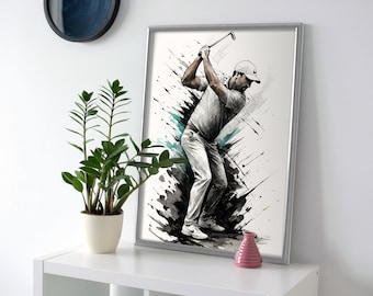 Scottie Scheffler Golf Poster or Canvas