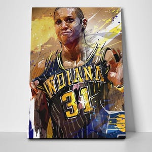 Reggie Miller Poster or Wrapped Canvas