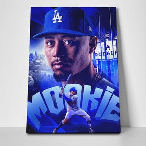 Mookie Betts Dodgers Swing Poster or Canvas