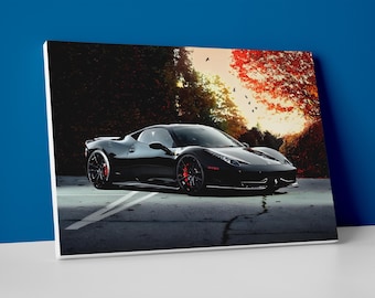 Ferrari 458 Italia - Premium High Gloss Art Print Poster. (309P