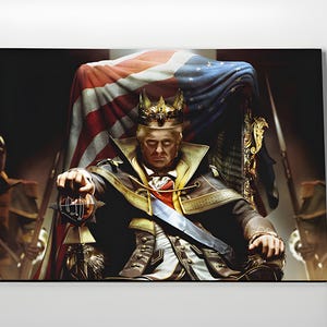 Donald Trump Throne Poster or Canvas