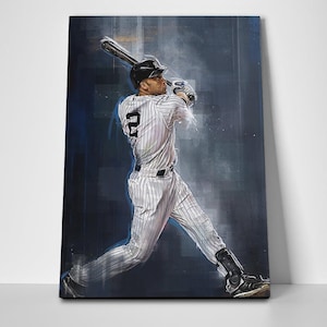 Derek Jeter Swing Poster or Wrapped Canvas