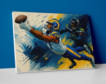 Puka Nacua Rams Poster: Football Art, Modern Decor