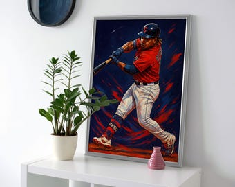 Poster / Toile José Ramirez – Art Mural Cleveland Guardians – Décoration