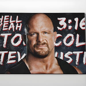 Stone Cold Steve Austin Poster or Wrapped Canvas