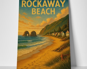 Rockaway Beach Poster or Canvas