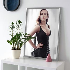 Scarlett Johansson Dress Poster or Wrapped Canvas - Scarlett Johansson Wall Art