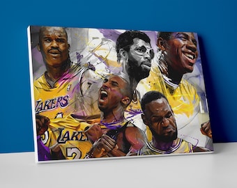 LA Lakers Legends Poster or Canvas - Los Angeles Lakers Wall Art