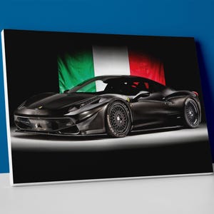 Ferrari Italia Poster or Wrapped Canvas
