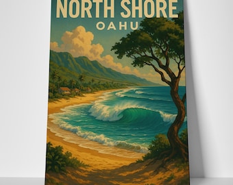 North Shore Oahu Beach Poster or Canvas