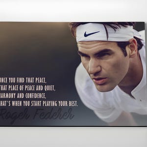 Roger Federer Quote Poster or Wrapped Canvas