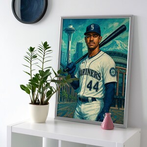 Julio Rodriguez Seattle Poster or Canvas - Mariners Room Decor