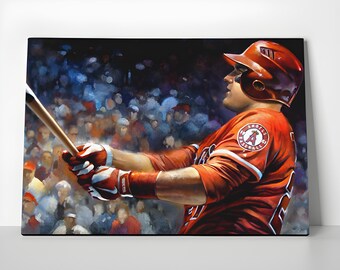 Mike Trout Painting Poster or Canvas