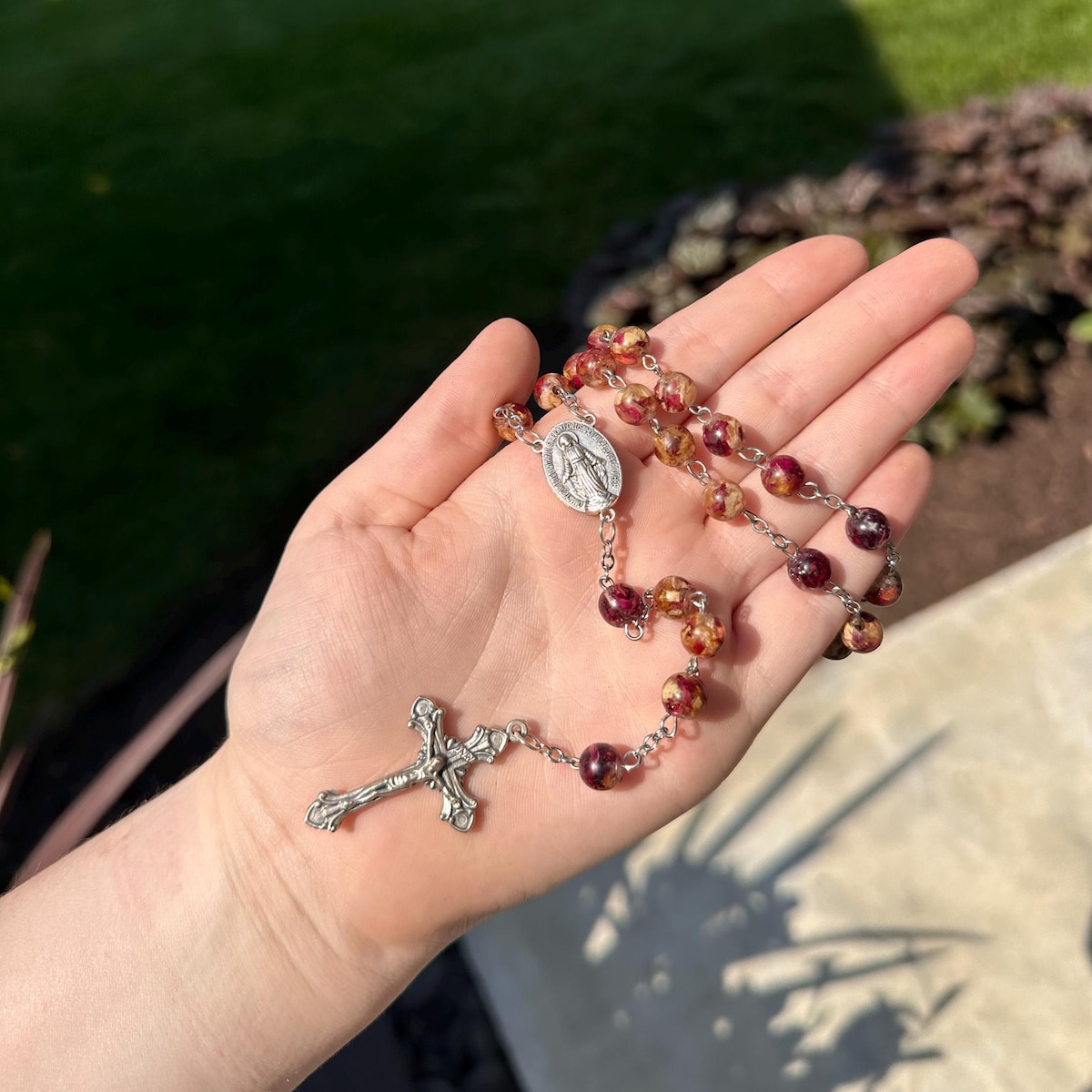 Full Memorial Rosary, Made With Your Wedding Flowers