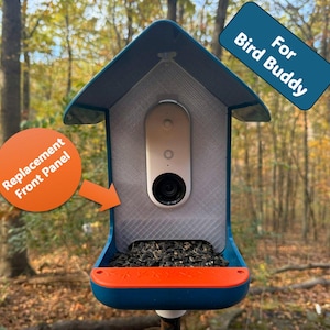 Translucent Front Panel for Bird Buddy Smart bird feeder: Squirrel-Resistant Reinforced Base, Durable PETG Construction, Replacement Cover