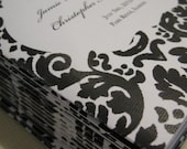 items similar to black and white damask ceremony program covers
