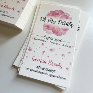 Business Cards - Custom Design & Print or Digital File (kraft, natural or white card stock)