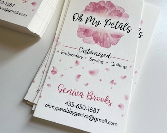 Business Cards - Custom Design & Print or Digital File (kraft, natural or white card stock)