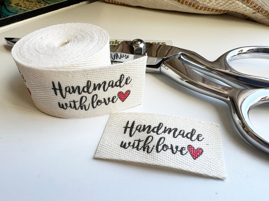 Handmade With Love - Scissors White on White Handmade With Love - Scissors White on White