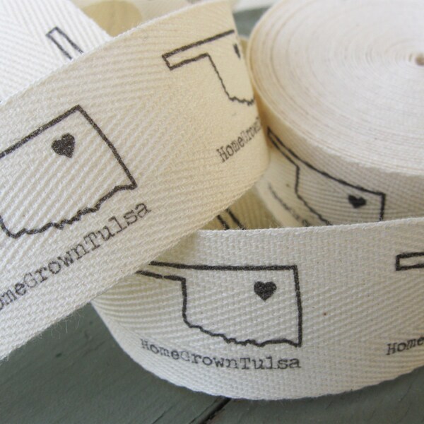 Twill Fabric Labels, one-inch ribbon, spool - uncut, natural or white