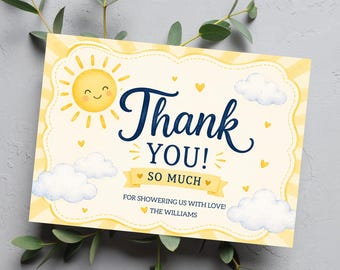 EDITABLE Here Comes the Son Baby Shower Invitation Sonshine Sun Themed Baby Shower, Sunshine Baby Sprinkle Theme Printable DIGITAL HS1