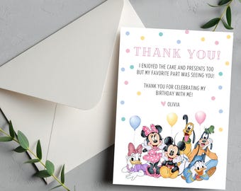 EDITABLE Oh Toodles Minnie Mickey Mouse Clubhouse Donald Pluto Daisy Birthday Party Thank You Disney Birthday Theme INSTANT DOWNLOAD MF2
