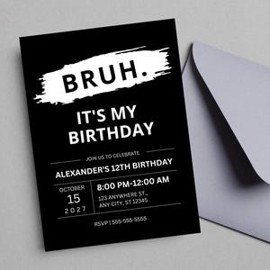 Convite de aniversário Skibidi Bruh EDITÁVEL Convite para festa de aniversário Bro Convite de aniversário Neon Convite para jogos de aniversário Boy DOWNLOAD INSTANTÂNEO