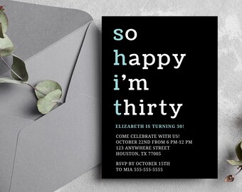 EDITABLE Funny 30th Birthday Invitation: Editable Bar Crawl Invite Dirty Thirty Invite (Digital Download)
