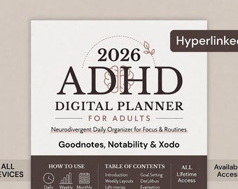 2026 ADHD Planner Printable Neurodivergent Daily Planner Focus ...