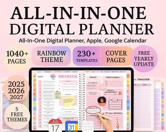 Agenda numérique tout-en-un 2025-2027, calendrier Apple et Google (lien hypertexte)