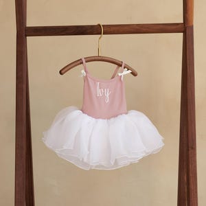 Custom tutu dress, Personalized girl dress, Ballerina tutu dress for girls, Name embroidered dress, Custom name tutu dress, Ballet dress