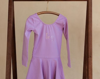 Personalized Girls Tutu Dress, Embroidered Name Ballerina Outfit