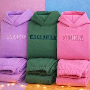 Personalized Kids' Fleece Jogger Set: Embroidered Sweatshirt