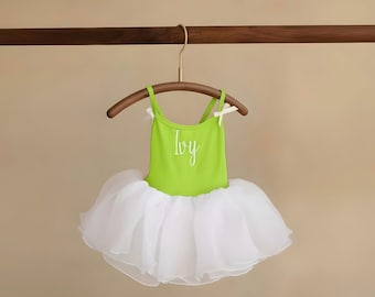 Custom tutu dress, Personalized girl outfit, Ballerina dress for girls, Name embroidered gift, Ballet