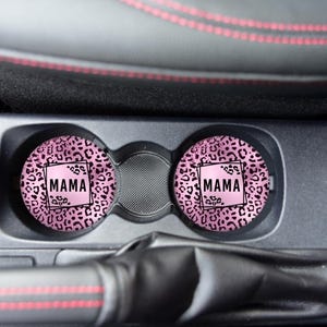 Car coasters, cute car accessories, set of 2, Hand washable.
