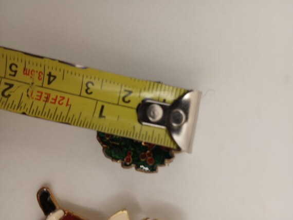 Set 2 Vintage Enamel Standing SANTA Jointed RARE … - image 3