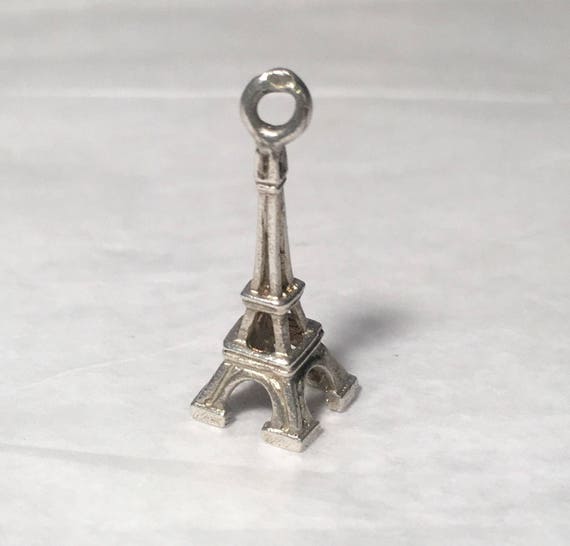 Vintage Sterling Silver Travel Charm Paris Eiffel… - image 5